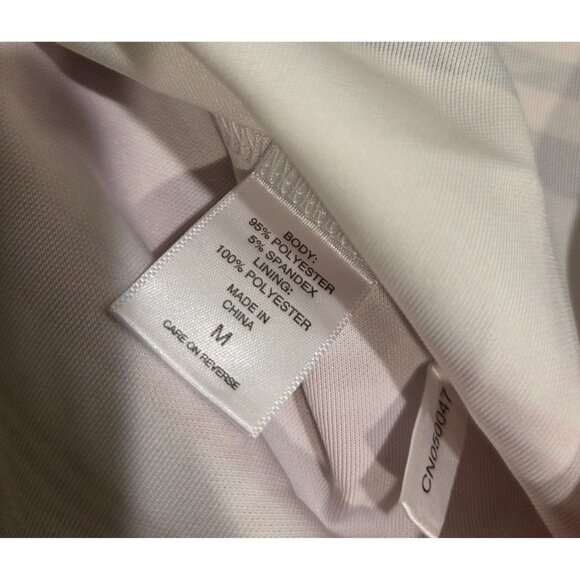 New! New York & Company Dress Pink Black Women's M Chevron Sleeveless Sheath NWT - Picture 7 of 15